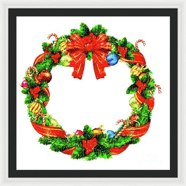 Framed Print - Christmas Wreath