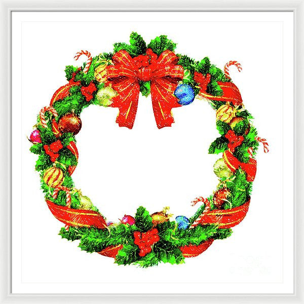 Framed Print - Christmas Wreath