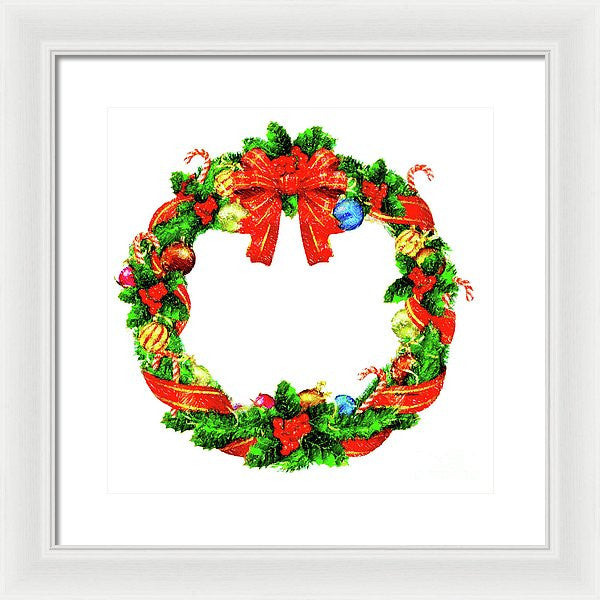 Framed Print - Christmas Wreath