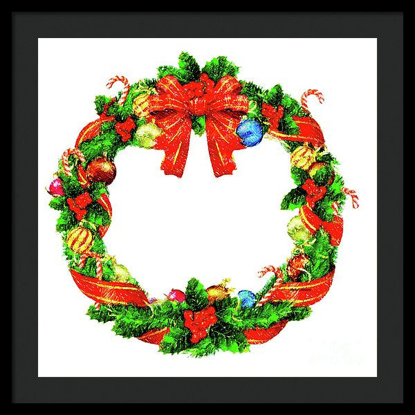 Framed Print - Christmas Wreath