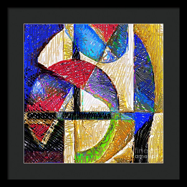 Circles And Shapes - Framed Print