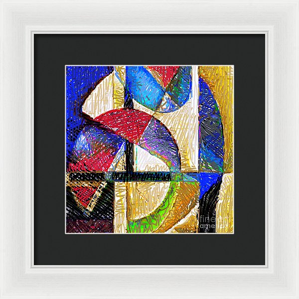 Circles And Shapes - Framed Print