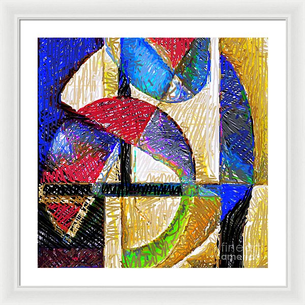 Circles And Shapes - Framed Print