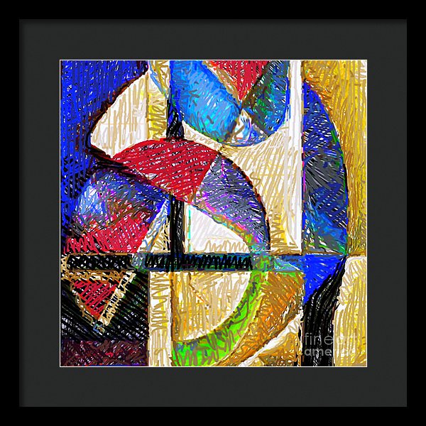 Circles And Shapes - Framed Print