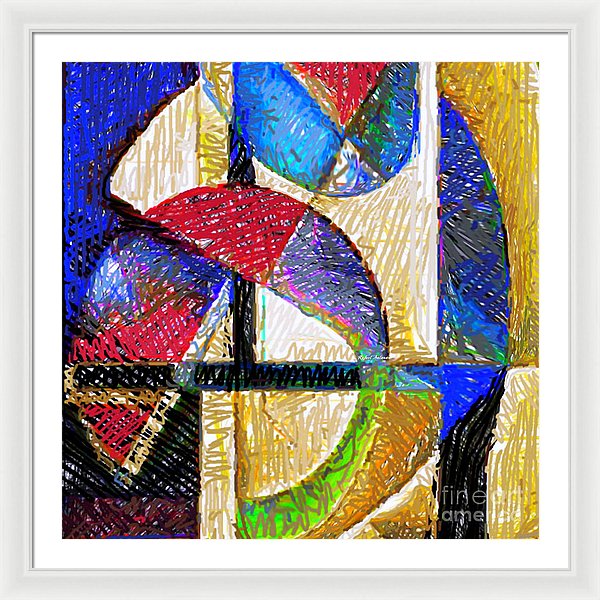 Circles And Shapes - Framed Print