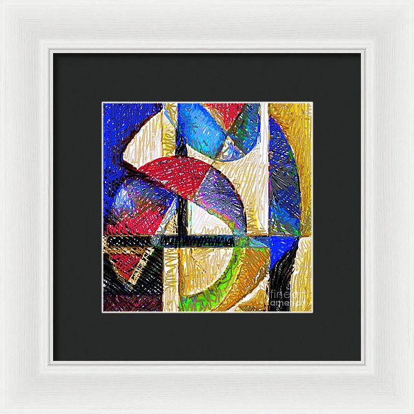 Circles And Shapes - Framed Print