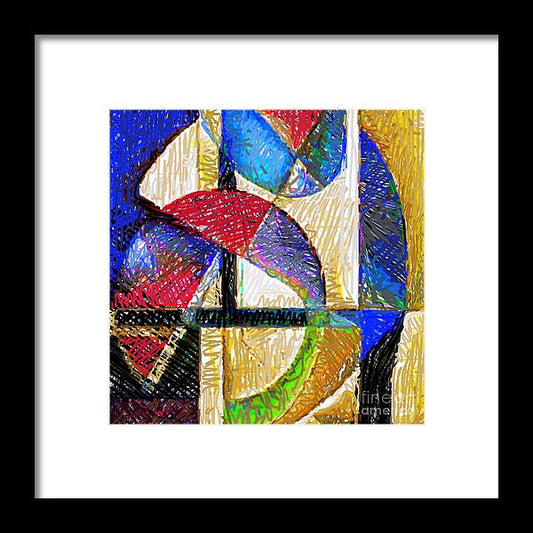 Circles And Shapes - Framed Print