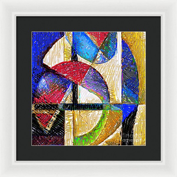 Circles And Shapes - Framed Print