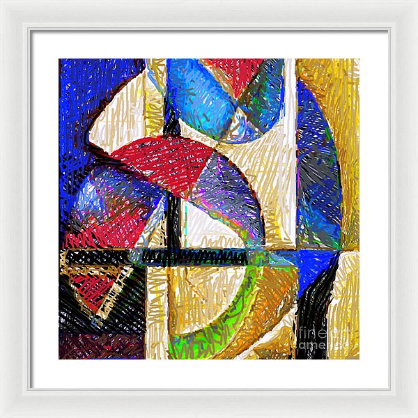 Circles And Shapes - Framed Print