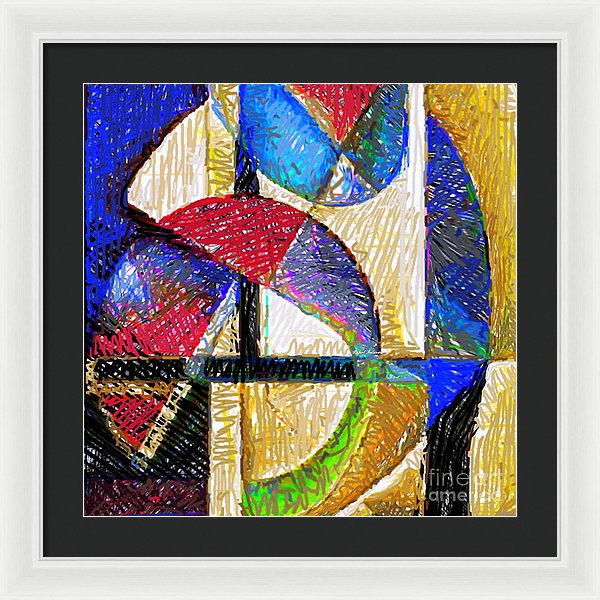 Circles And Shapes - Framed Print