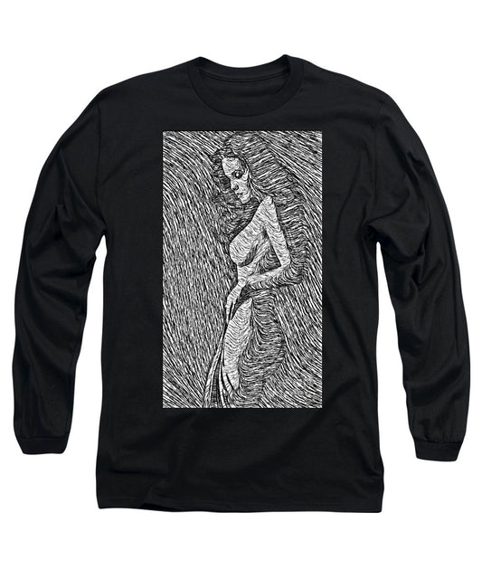 Long Sleeve T-Shirt - Classic Beauty In Black And White