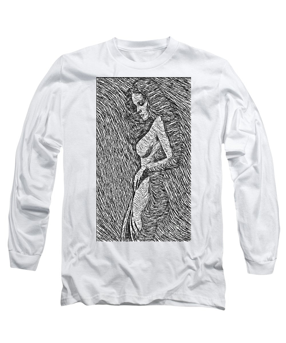 Long Sleeve T-Shirt - Classic Beauty In Black And White