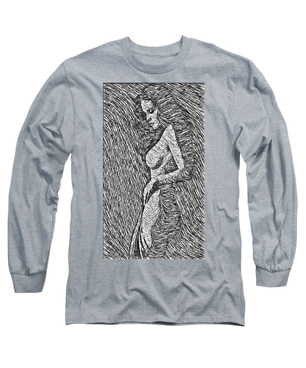 Long Sleeve T-Shirt - Classic Beauty In Black And White