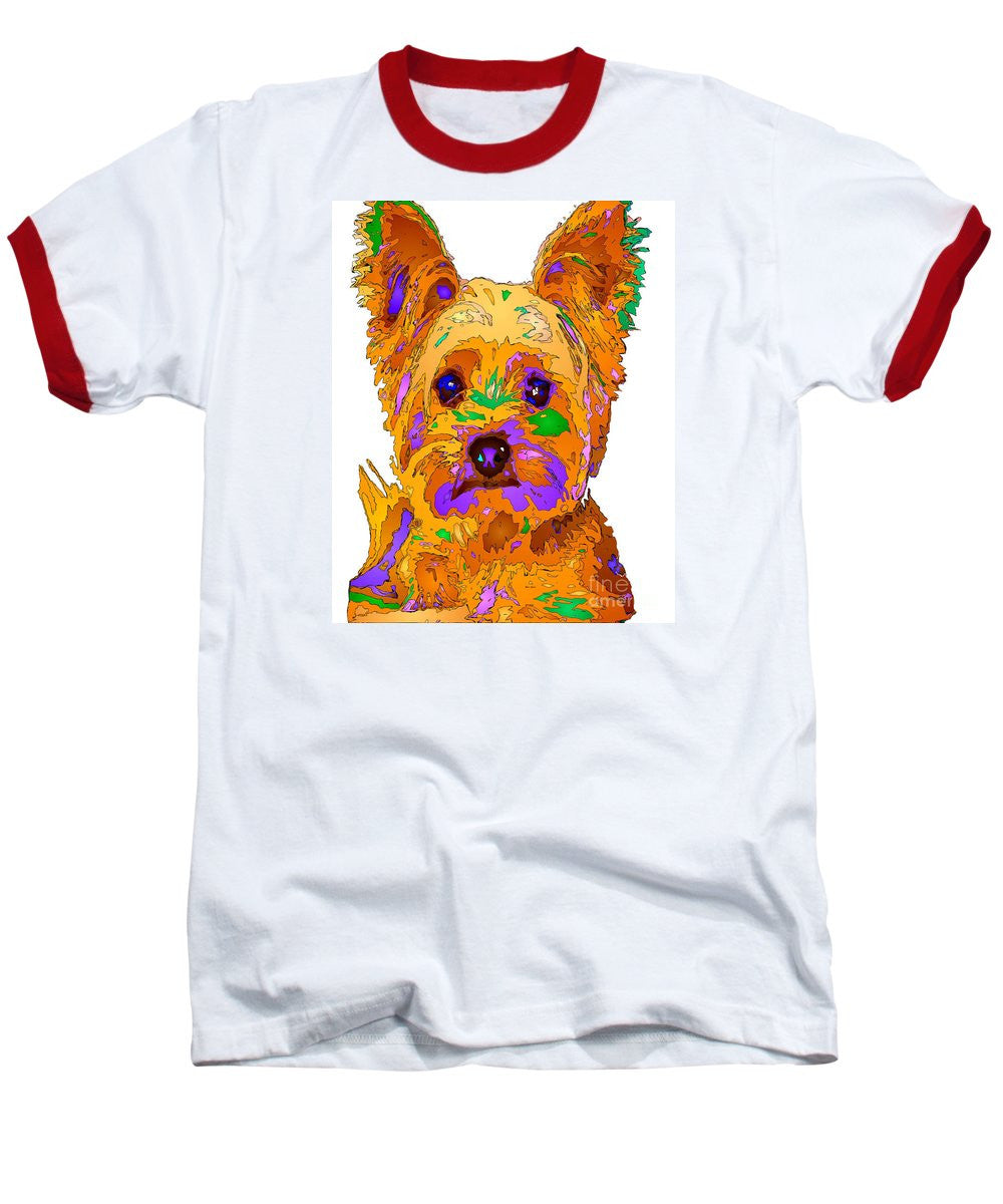 Baseball T-Shirt - Cupcake The Yorkie. Pet Series