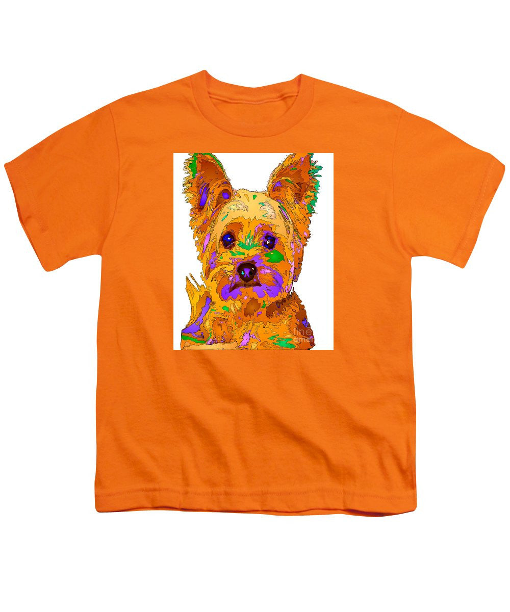 Youth T-Shirt - Cupcake The Yorkie. Pet Series