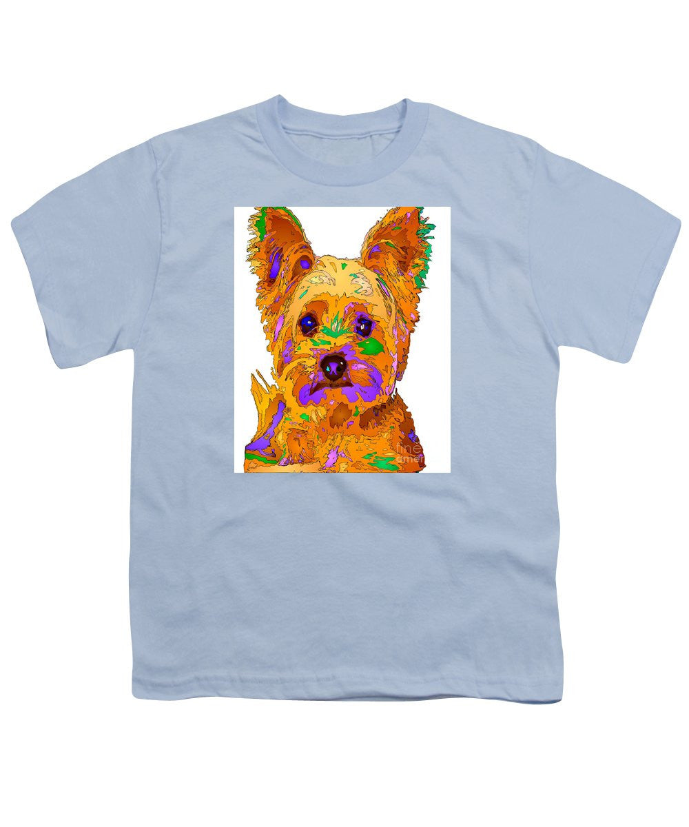 Youth T-Shirt - Cupcake The Yorkie. Pet Series