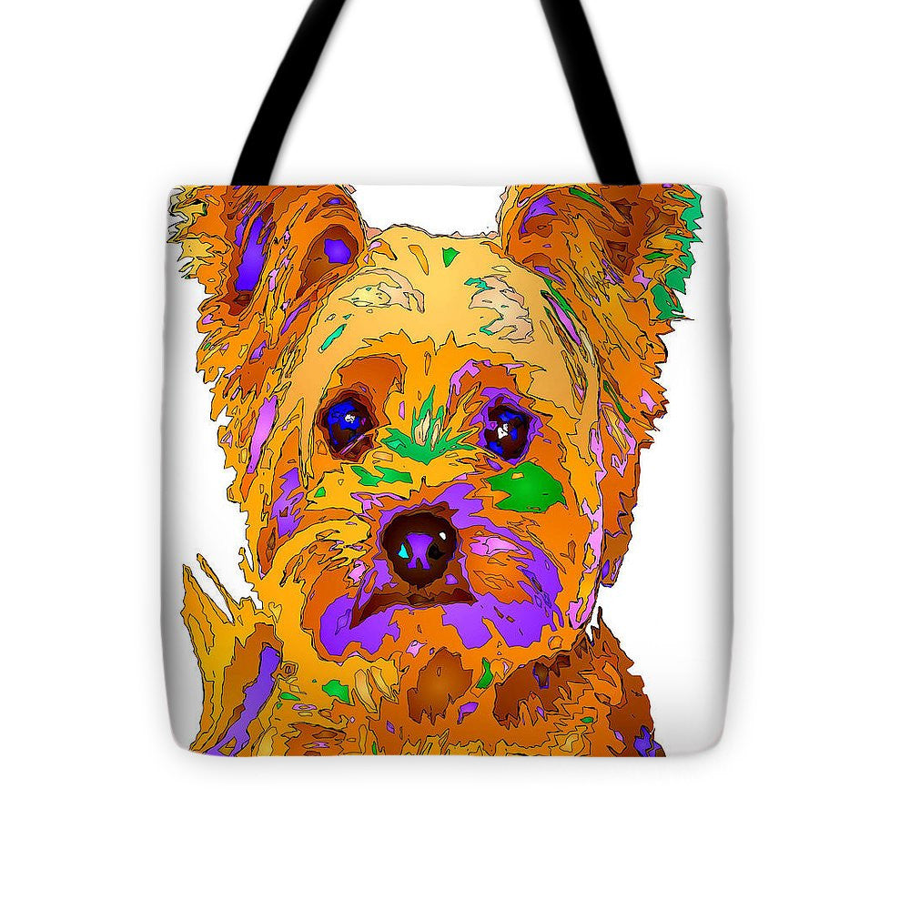 Tote Bag - Cupcake The Yorkie. Pet Series