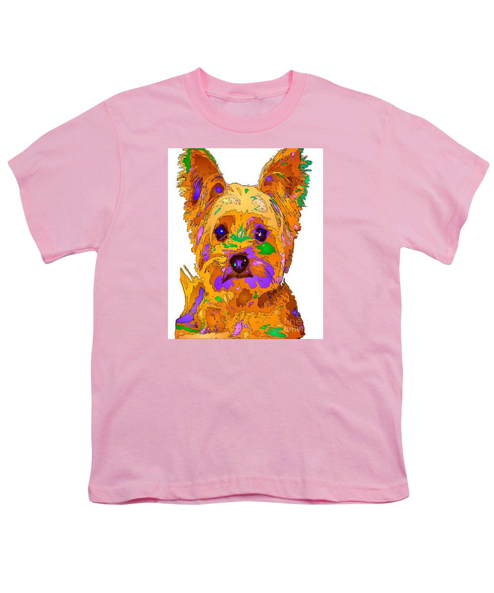 Youth T-Shirt - Cupcake The Yorkie. Pet Series