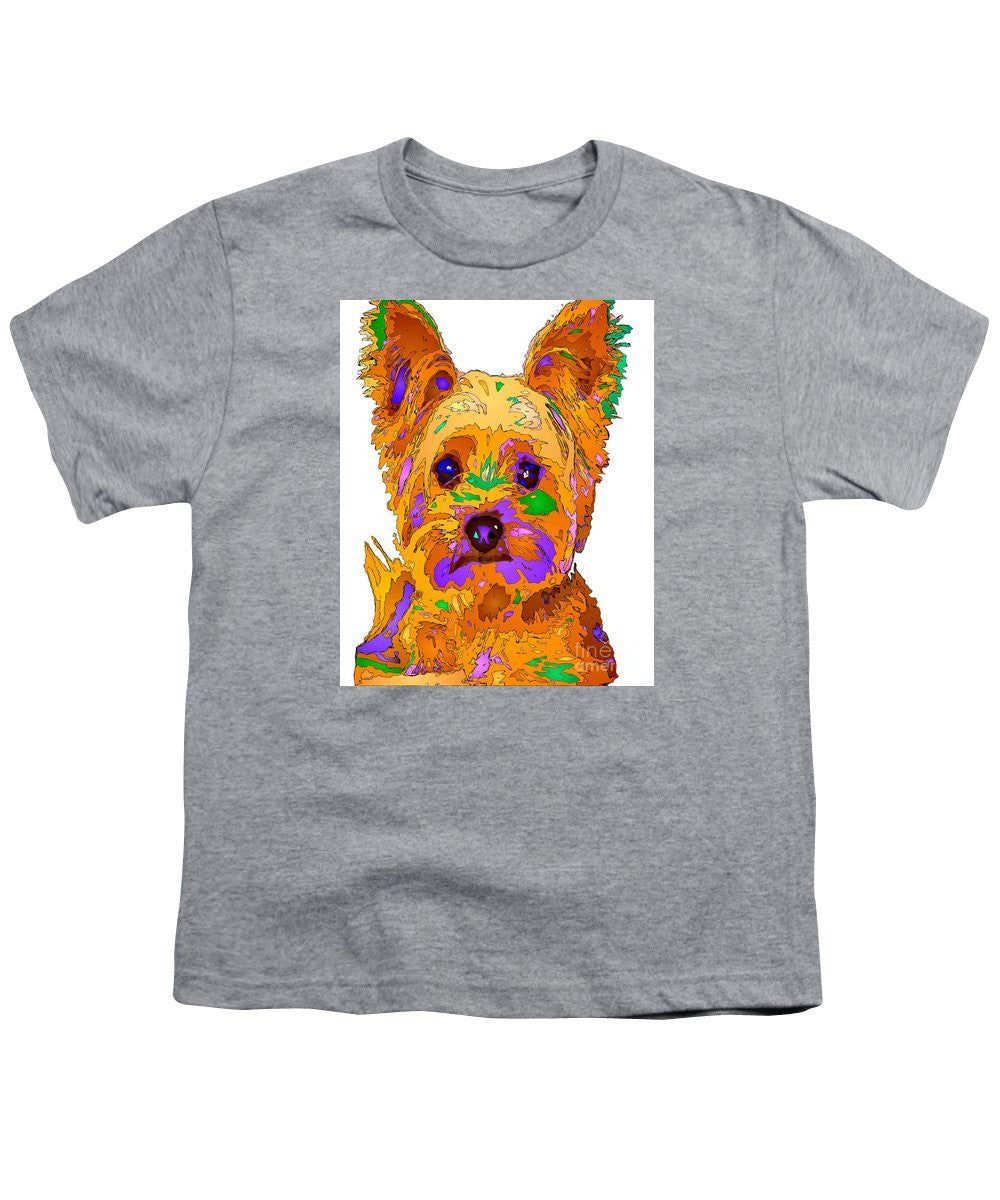 Youth T-Shirt - Cupcake The Yorkie. Pet Series