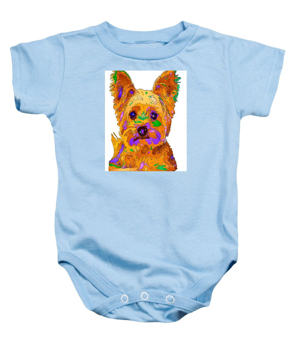 Baby Onesie - Cupcake The Yorkie. Pet Series