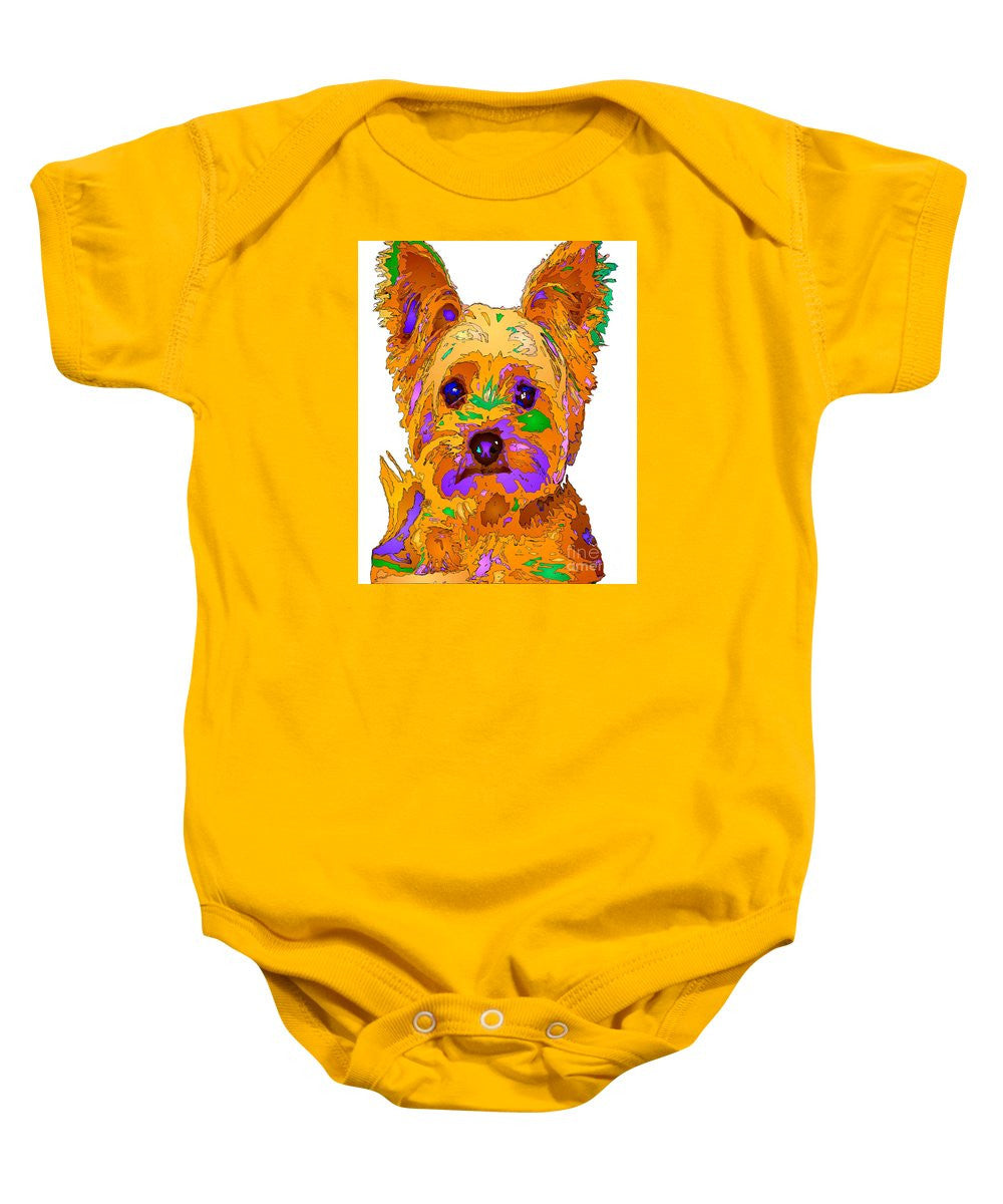 Baby Onesie - Cupcake The Yorkie. Pet Series