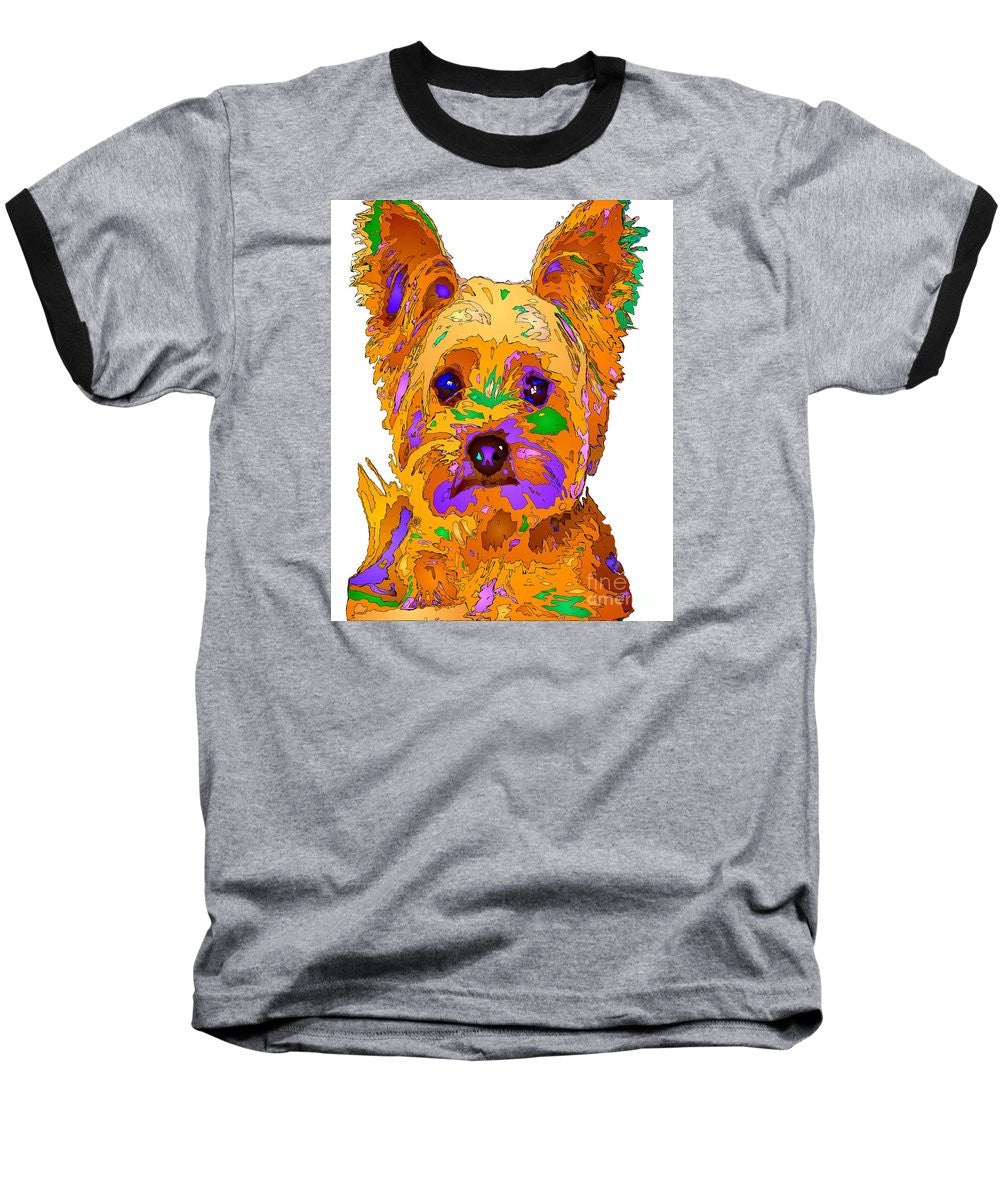 Baseball T-Shirt - Cupcake The Yorkie. Pet Series