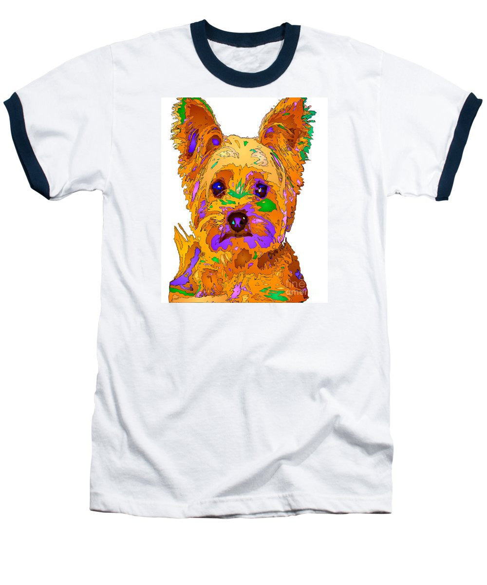 Baseball T-Shirt - Cupcake The Yorkie. Pet Series