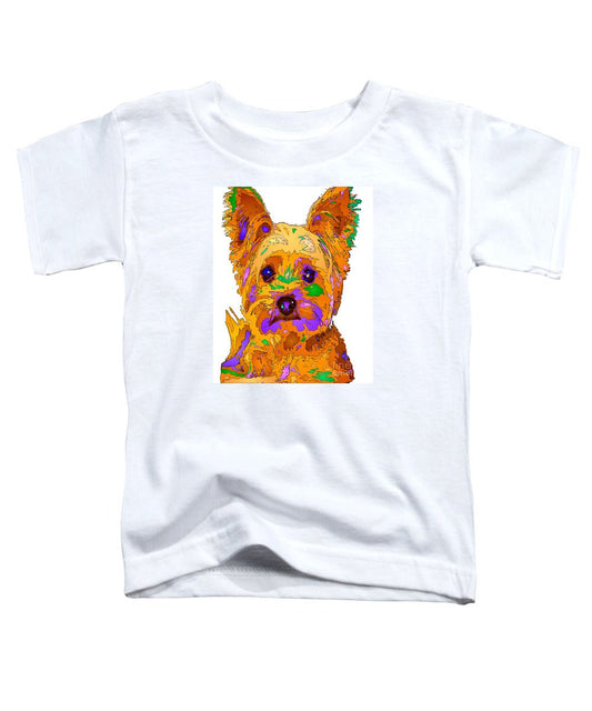 T-shirt pour tout-petits – Cupcake le Yorkie. Série pour animaux de compagnie