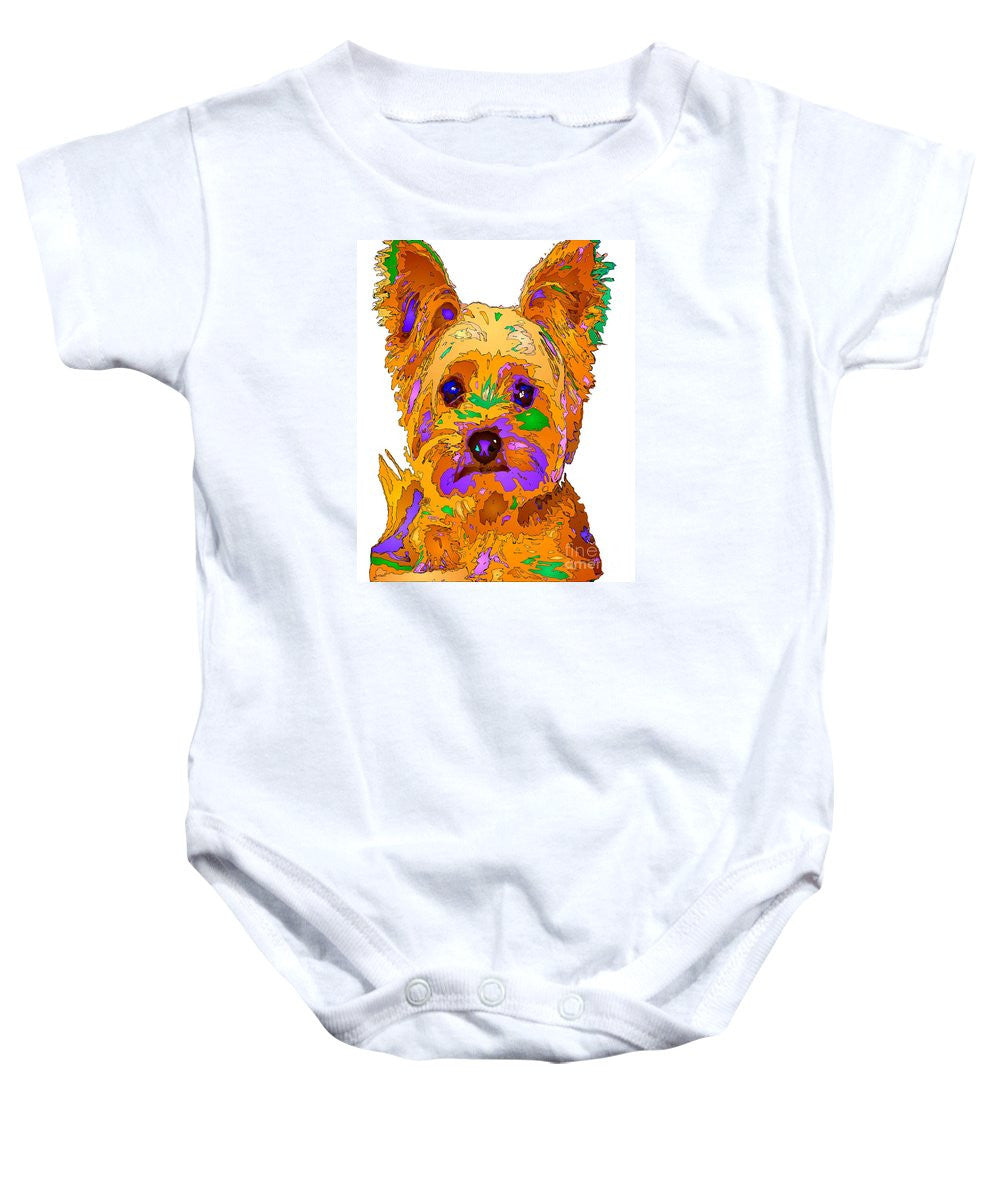 Baby Onesie - Cupcake The Yorkie. Pet Series