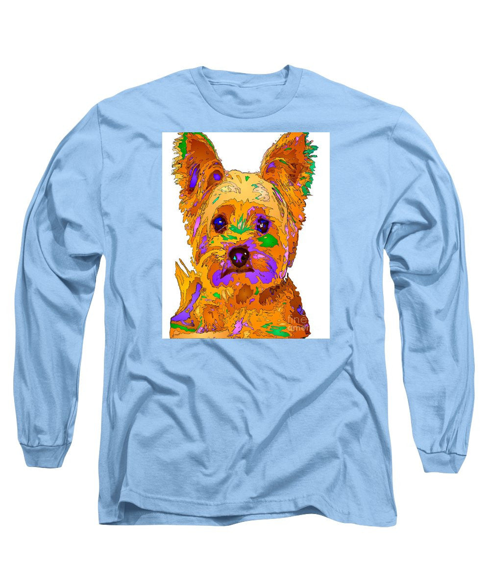 Long Sleeve T-Shirt - Cupcake The Yorkie. Pet Series