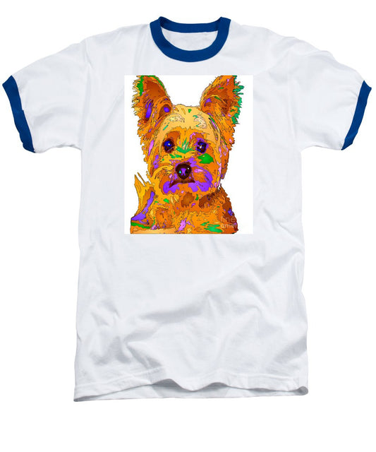 Baseball T-Shirt - Cupcake The Yorkie. Pet Series