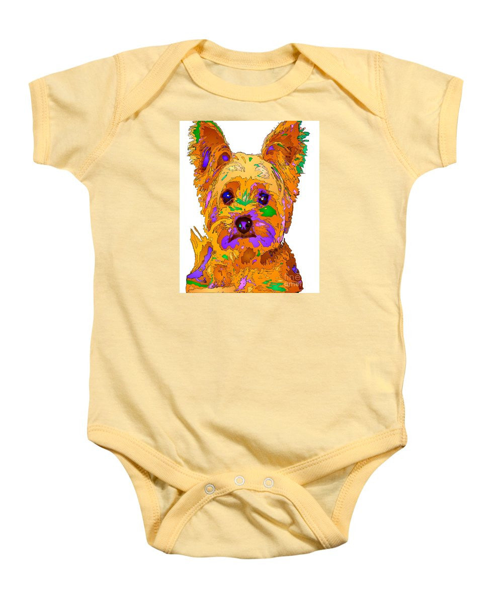 Baby Onesie - Cupcake The Yorkie. Pet Series