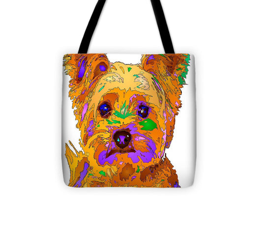 Tote Bag - Cupcake The Yorkie. Pet Series