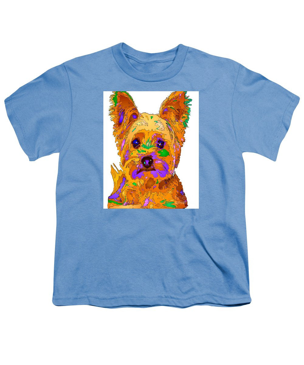 Youth T-Shirt - Cupcake The Yorkie. Pet Series