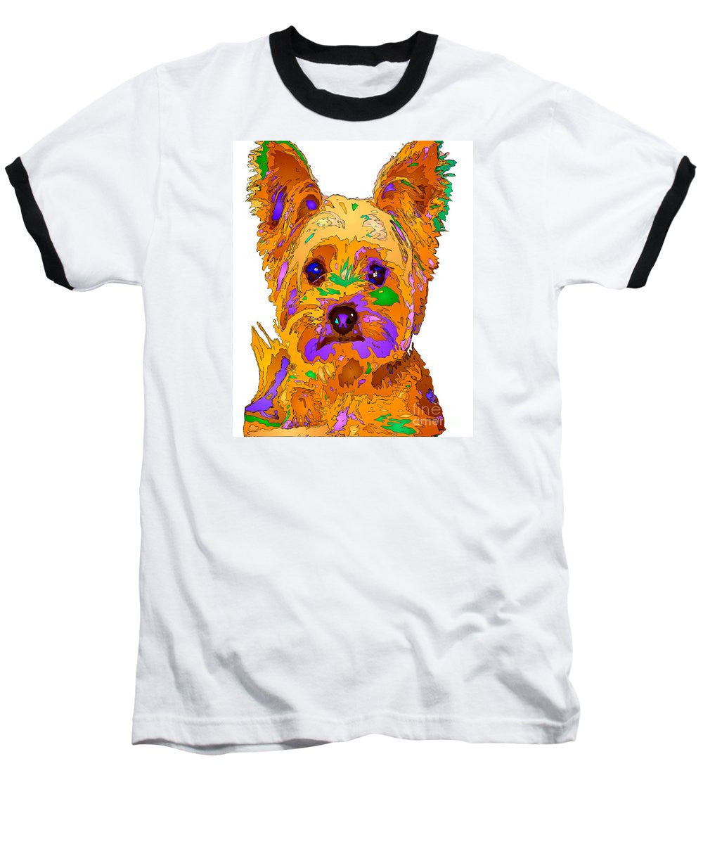 Baseball T-Shirt - Cupcake The Yorkie. Pet Series