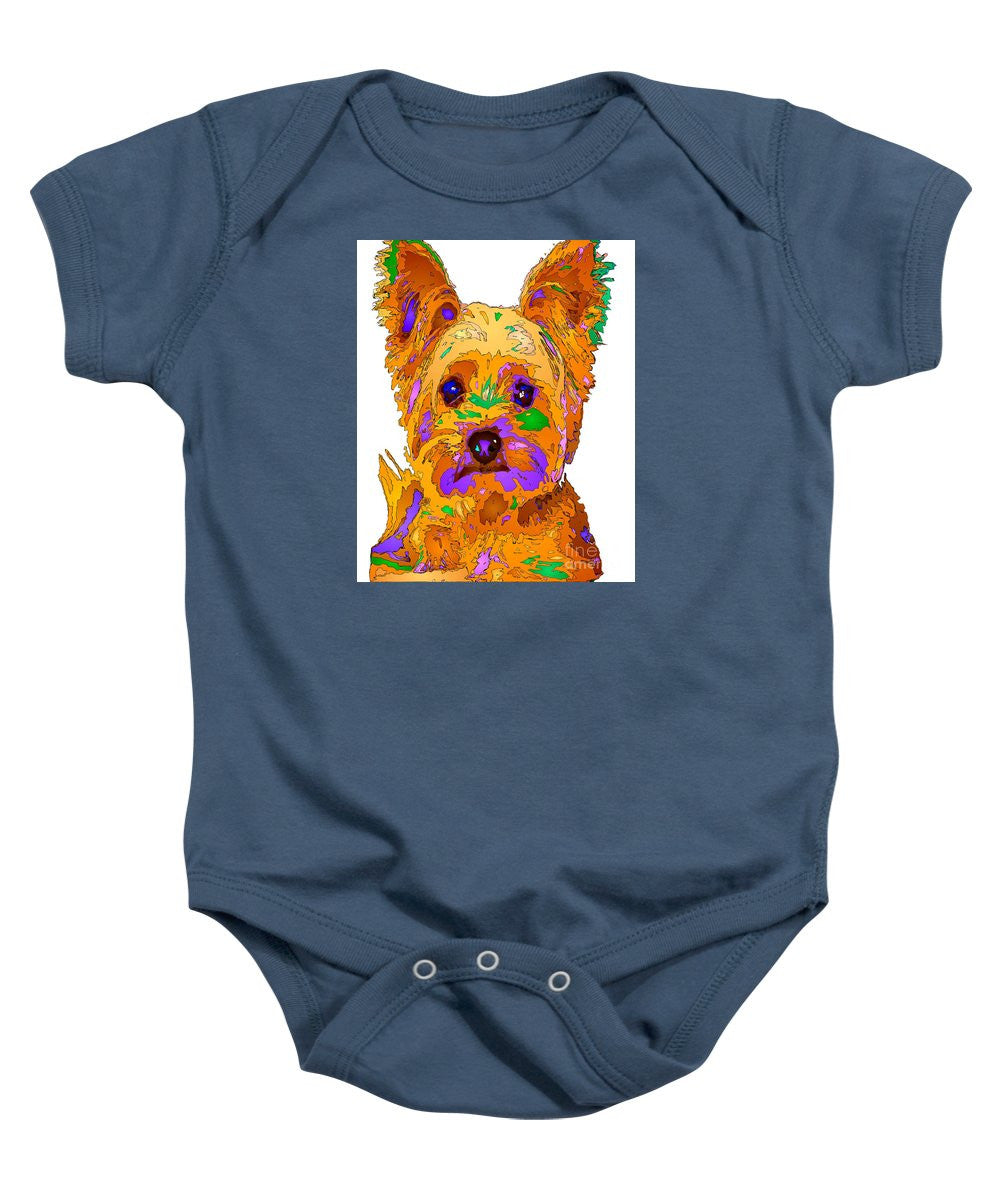 Baby Onesie - Cupcake The Yorkie. Pet Series