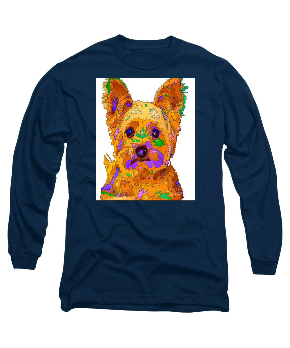 Long Sleeve T-Shirt - Cupcake The Yorkie. Pet Series