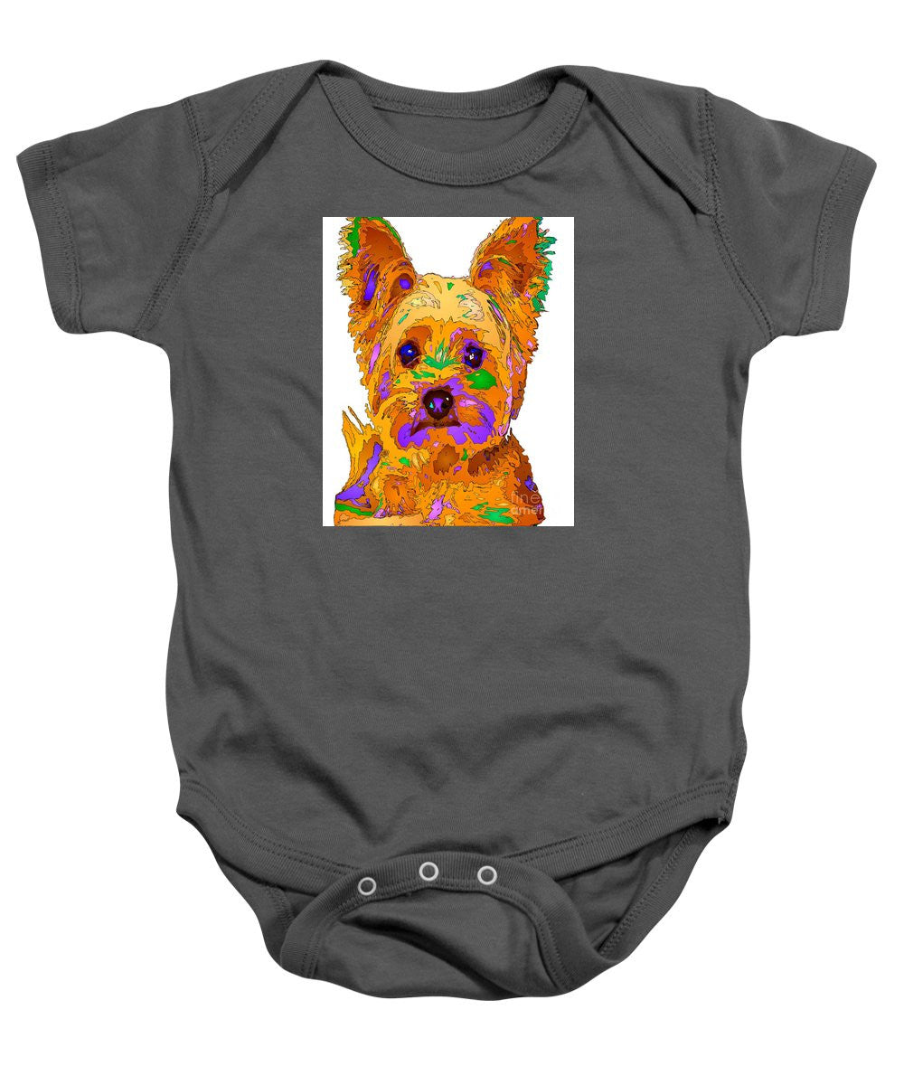 Baby Onesie - Cupcake The Yorkie. Pet Series