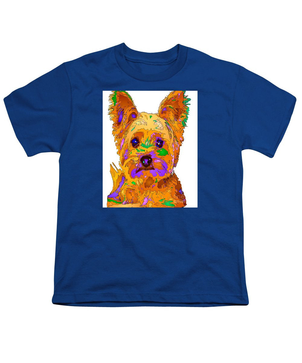 Youth T-Shirt - Cupcake The Yorkie. Pet Series