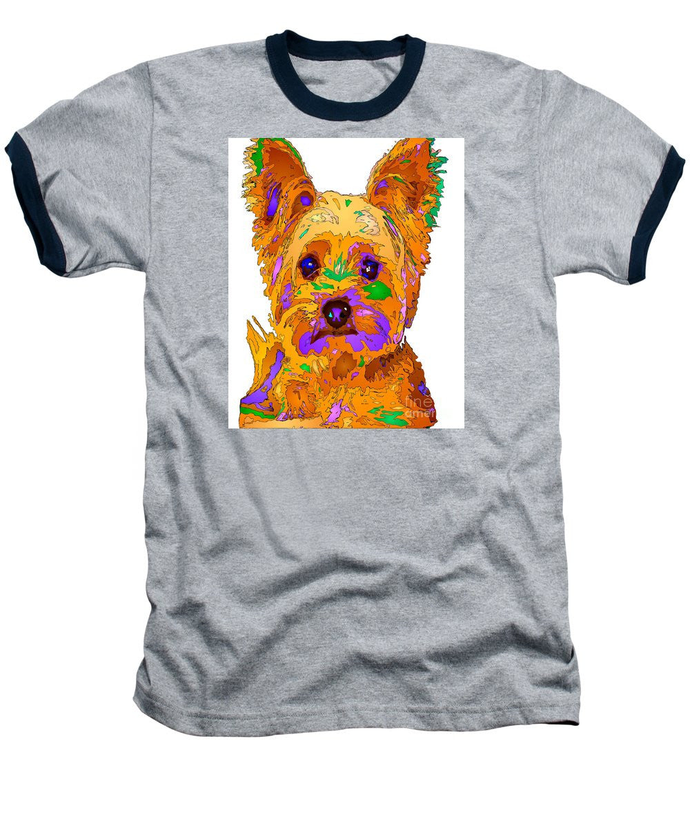 Baseball T-Shirt - Cupcake The Yorkie. Pet Series