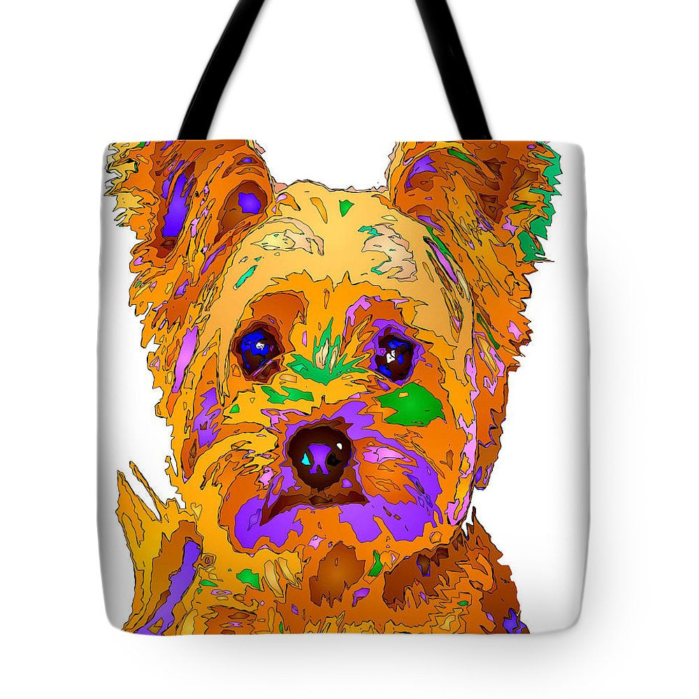 Tote Bag - Cupcake The Yorkie. Pet Series