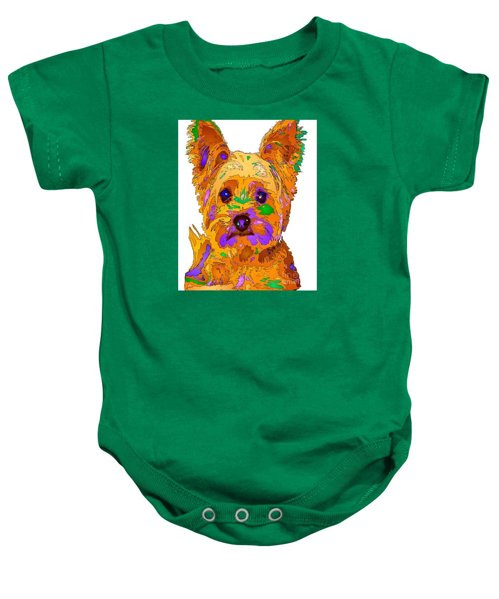 Baby Onesie - Cupcake The Yorkie. Pet Series