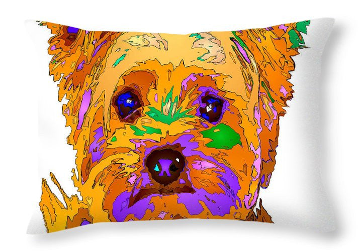 Throw Pillow - Cupcake The Yorkie. Pet Series