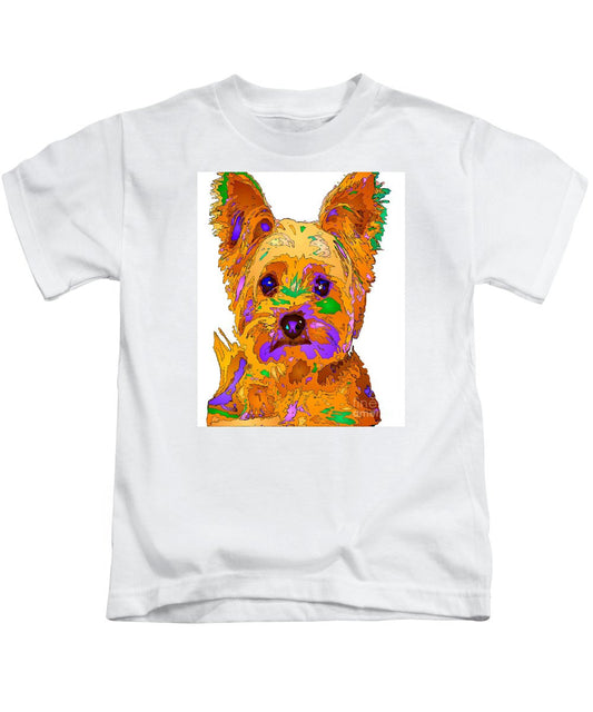 Kids T-Shirt - Cupcake The Yorkie. Pet Series