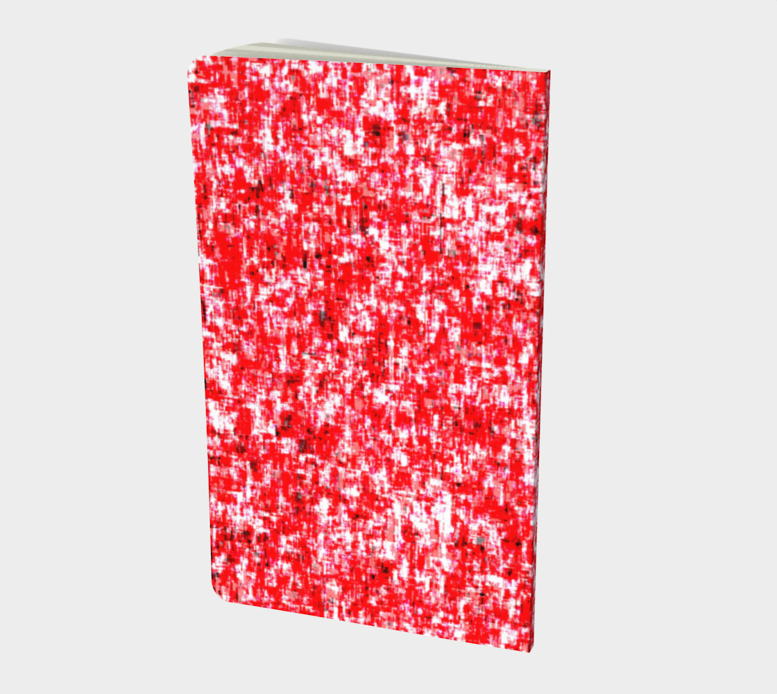 Abstract in Red and White Notebook