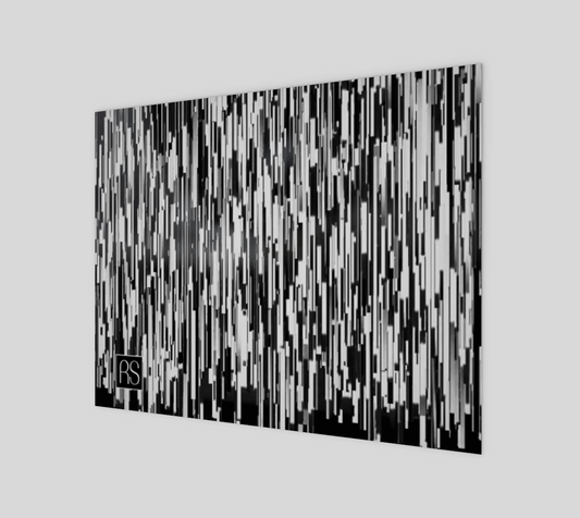 Abstract in Black and White Poster Print 14" x 11"