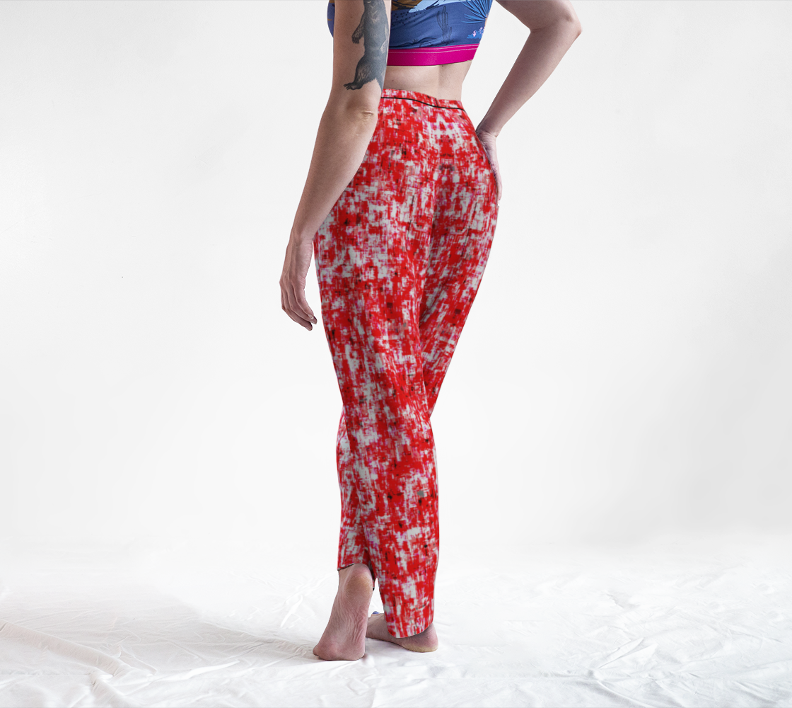 Abstract in Red and White Lounge Pants