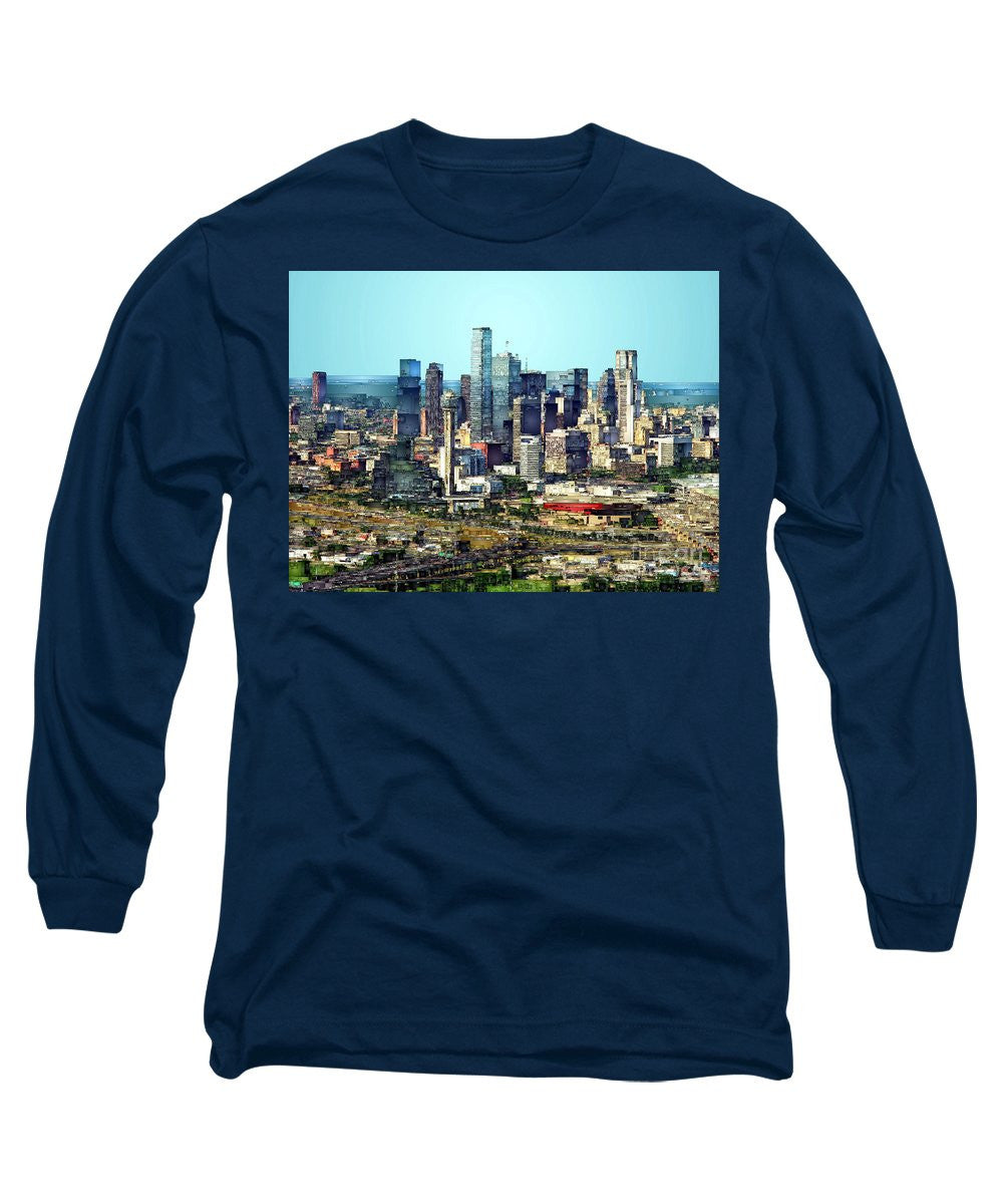 Long Sleeve T-Shirt - Dallas Skyline