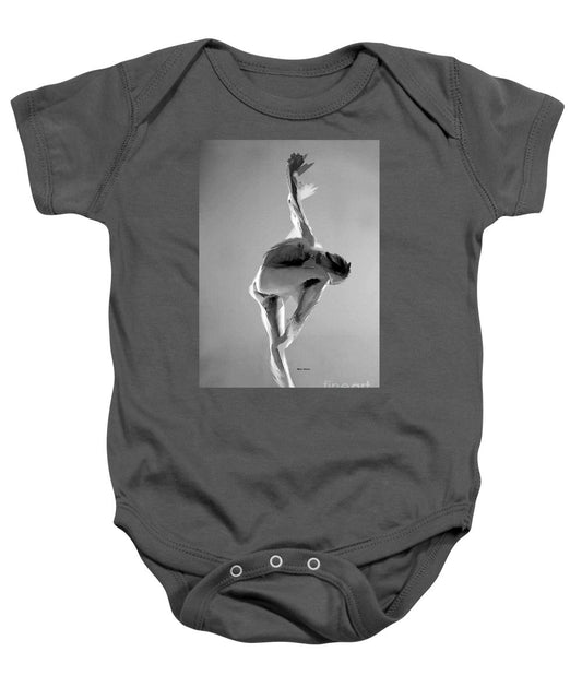 Grenouillère pour bébé - Pose de danse en noir et blanc