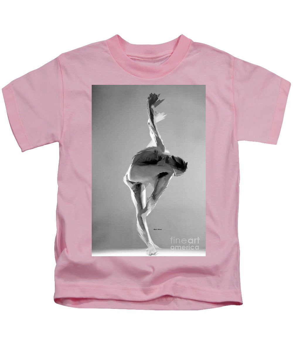 Kids T-Shirt - Dance Pose In Black And White